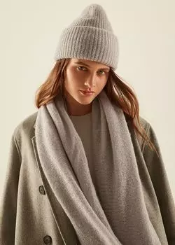 Трикотажная шапка с отворотом (56-58)
