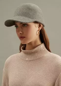 Тёплая серая кепка (56-58)