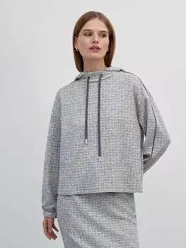 Худи из трикотажа в клетку XS(42)