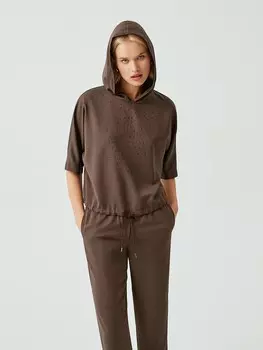 Худи с вышивкой с коротким рукавом XS(42)