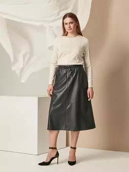 Юбка А-силуэта из экокожи XL(50)