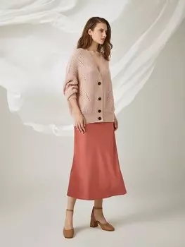 Юбка А-силуэта из лёгкого атласа XS(42)