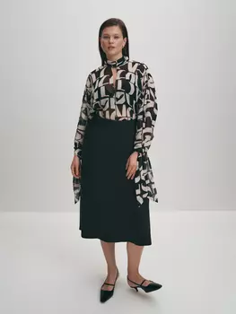 Юбка А-силуэта с атласным блеском M(46)