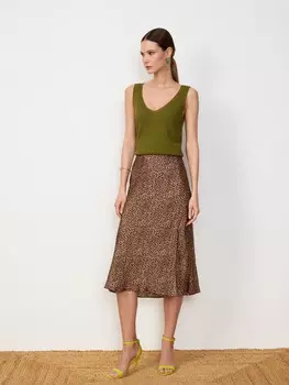 Юбка А-силуэта с принтом ELIS