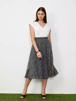 Юбка А-силуэта с принтом XL(50)