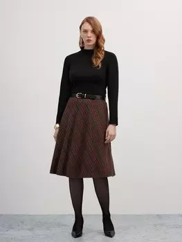 Юбка А-силуэта в клетку M(46)