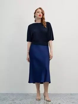 Юбка атласная А-силуэта L(48)