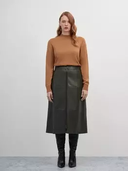 Юбка из экокожи на молнии M(46)