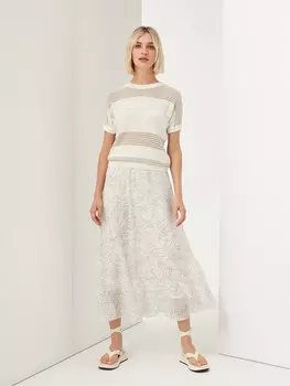 Юбка из шифона светлая S(44)