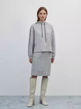 Юбка из трикотажа в клетку S(44)