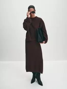 Юбка миди из итальянской пряжи M(46)