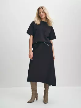 Юбка миди с асимметричным низом XS(42)