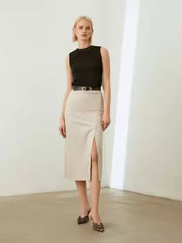 Юбка-миди с двумя разрезами XS(42)