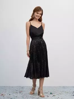 Юбка-миди с пайетками XS(42)