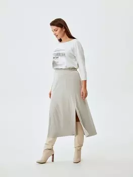 Юбка-миди с разрезом XL(50)