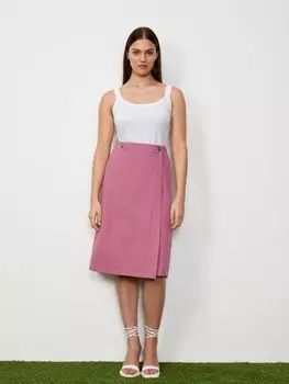 Юбка на запах со льном LALIS