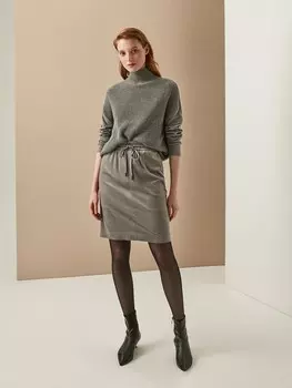 Юбка прямая из экозамши (50)