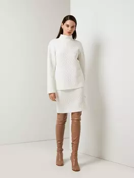 Юбка прямая из фактурного трикотажа S(44)