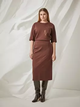 Юбка прямая трикотажная XL(50)