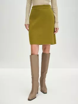 Вязаная короткая юбка из шерсти мериноса XS(42)