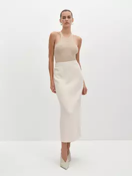 Юбка жаккардовой вязки из хлопковой итальянской пряжи M(46)