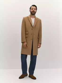 Классическое шерстяное пальто прямого силуэта S(48)