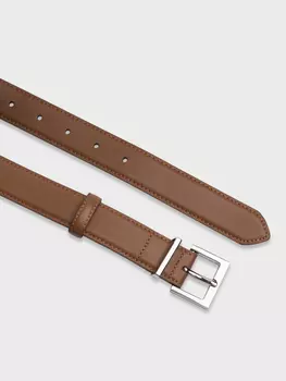 Коричневый ремень из натуральной кожи (116)