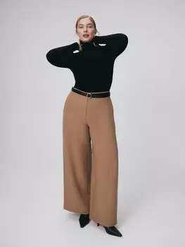 Костюмные брюки палаццо из вискозной ткани M(46)