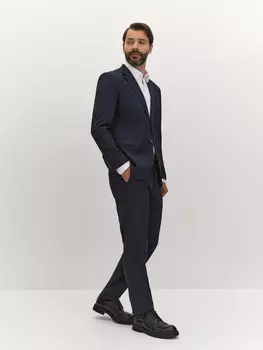 Костюмные брюки в виндзорскую клетку силуэта slim S(48)