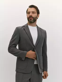 Костюмный пиджак из меланжевого трикотажа M(50)