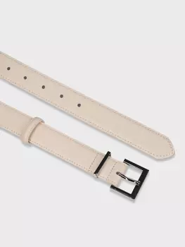 Кремовый ремень из натуральной кожи (116)