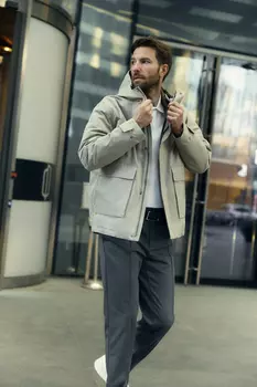 Куртка-ветровка soft touch со съемной подстежкой на синтепухе XXL(56)