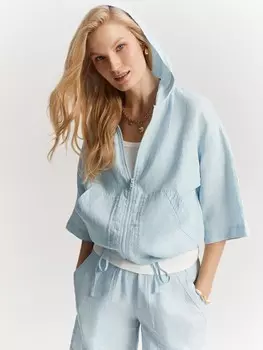 Легкая куртка изо льна XS(42)