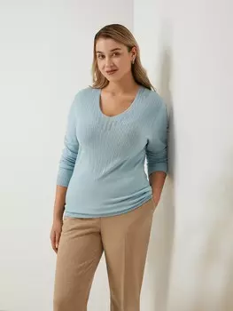 Легкий джемпер с ажуром M(46)