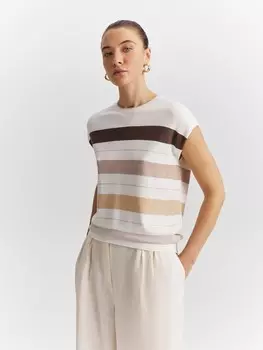 Легкий джемпер в полоску XS(42)