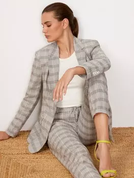 Легкий жакет из хлопка и льна S(44)