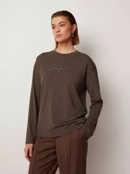 Лонгслив с авторской вышивкой XS(42)