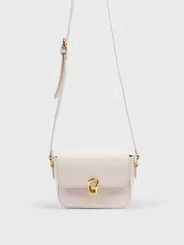 Мини-сумка белого цвета (17.5*6*13)