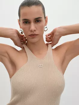 Облегающий топ из вискозной пряжи S(44)