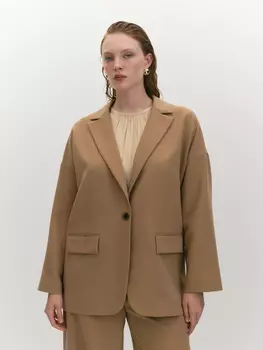 Однобортный пиджак с акцентом на талии L(48)