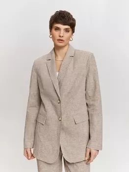 Однобортный жакет изо льна XS(42)