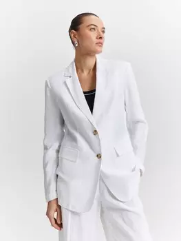 Однобортный жакет изо льна XS(42)