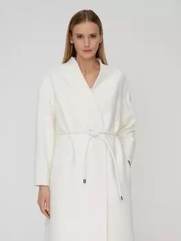 Пальто длинное белое XS(42)