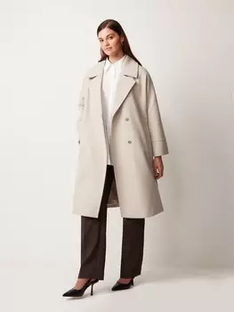 Пальто однобортное с поясом LALIS