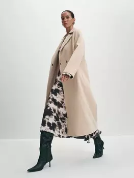 Пальто двубортное с поясом ELIS