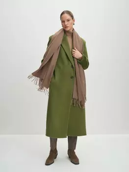 Длинное демисезонное шерстяное пальто XS(42)