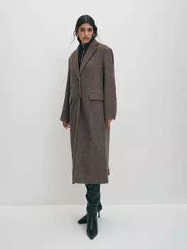 Пальто однобортное с шерстью ELIS