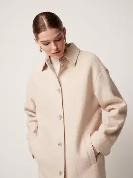 Пальто с шерстью прямого кроя S(44)