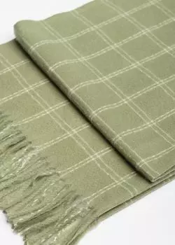 Тёплый шарф в клетку (70*180)