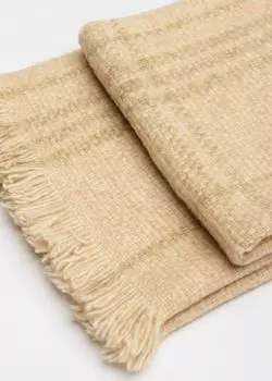 Шарф с узором и бахромой (70*180)